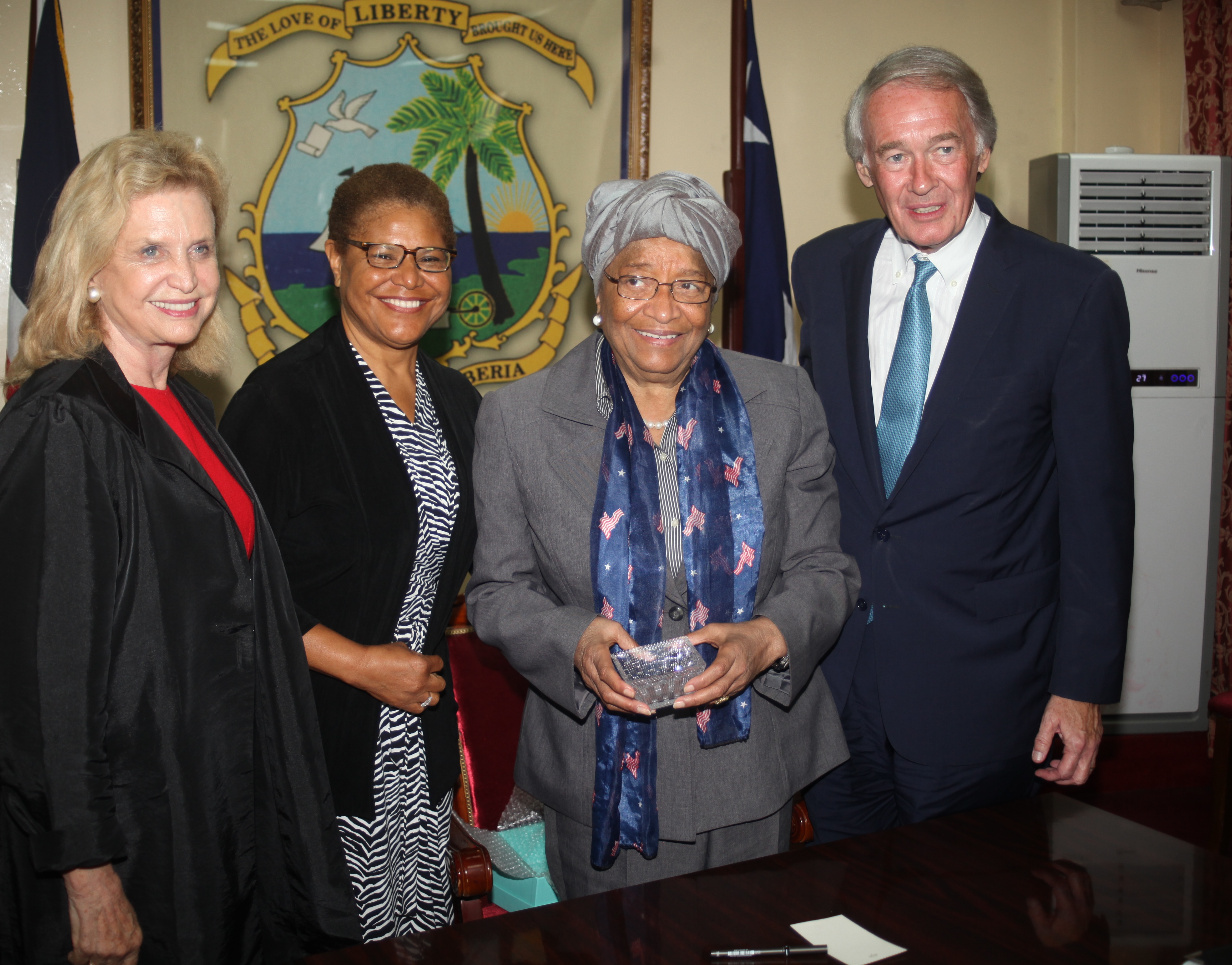 Senator Markey, President Sirleaf, Representative Bass and Representative Maloney